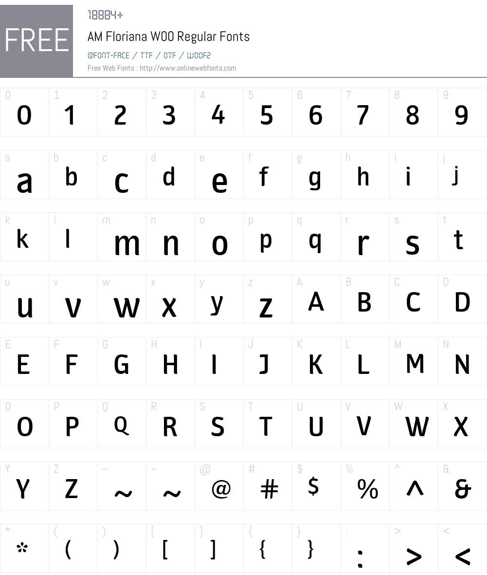 AMFlorianaW00-Regular Font Screenshots