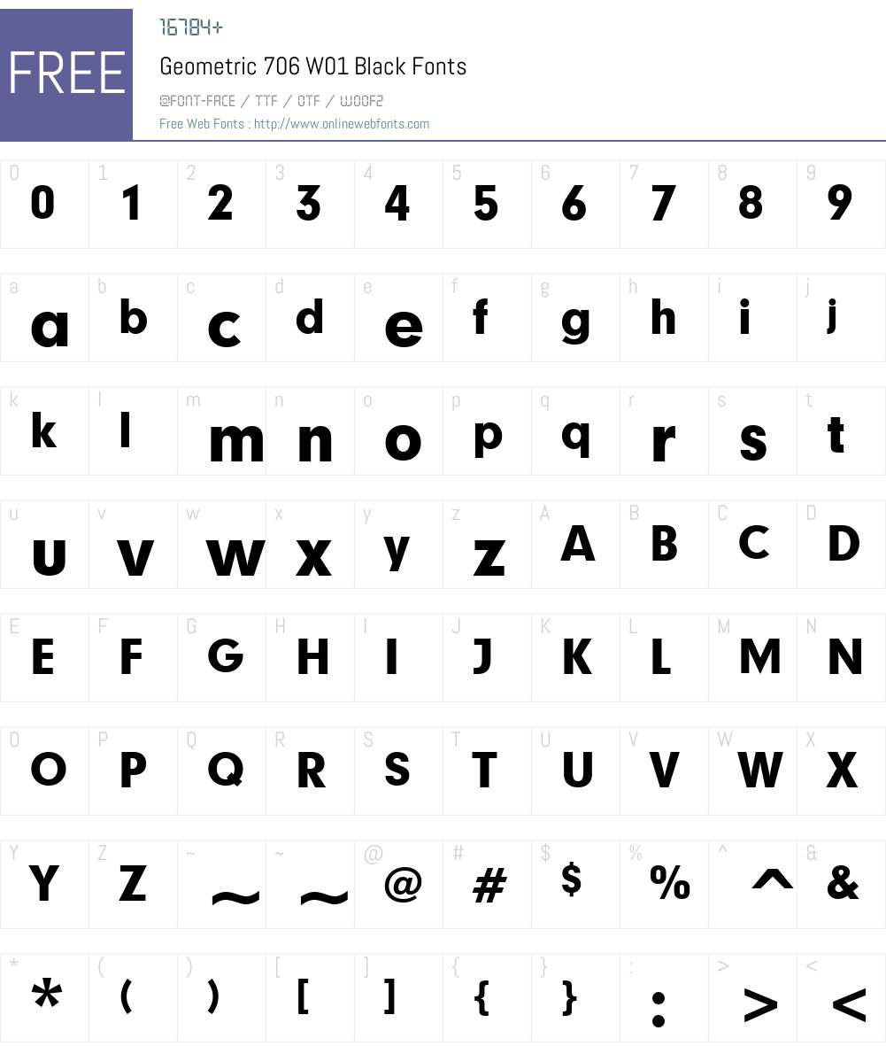 Geometric706W01-Black Font Screenshots