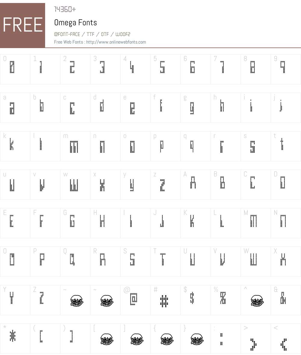 Omega Font Screenshots