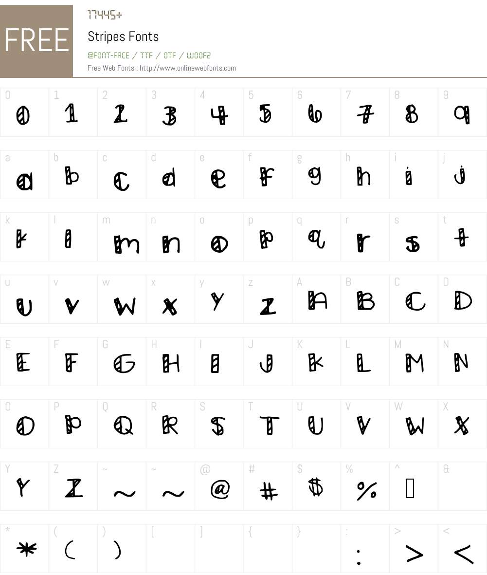 Stripes Font Screenshots
