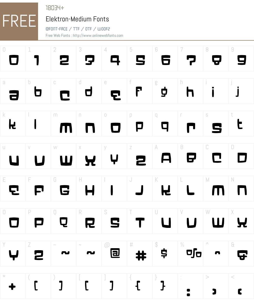 Elektron Font Screenshots