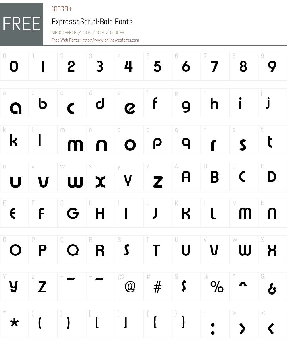 ExpressaSerial Font Screenshots