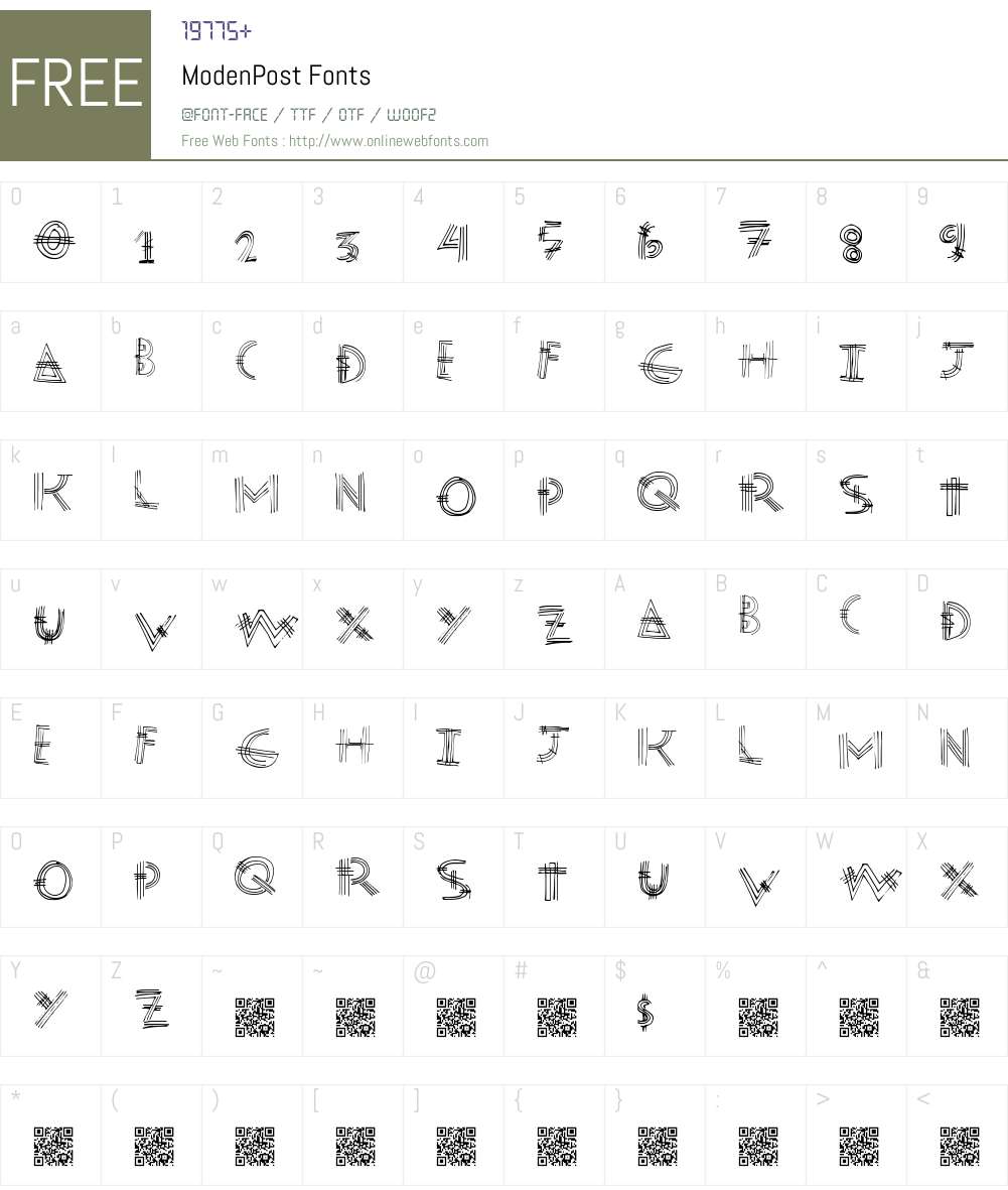 ModenPost Font Screenshots