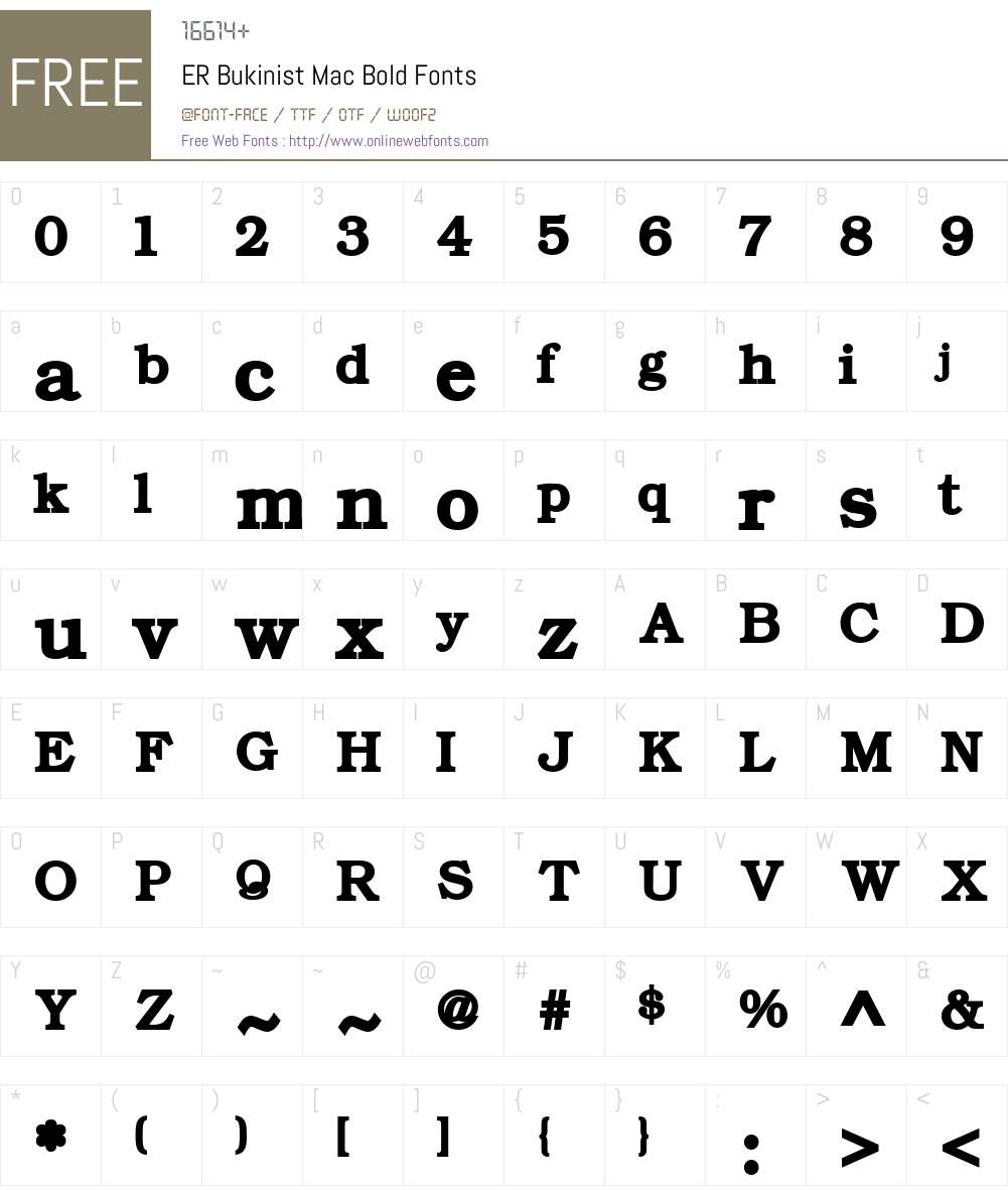 ER Bukinist Mac Font Screenshots