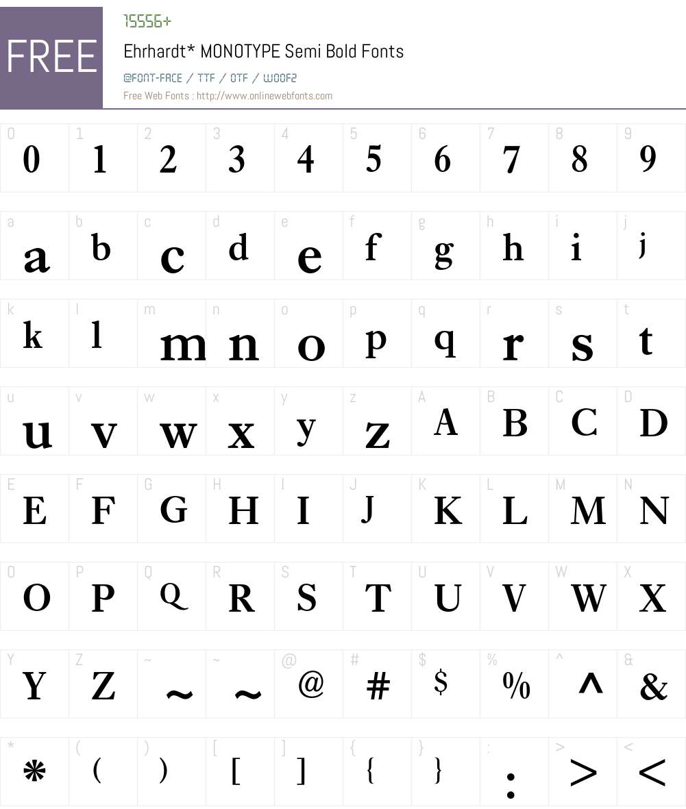 Ehrhardt BQ Font Screenshots