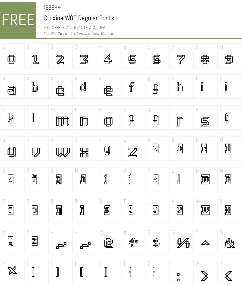 CtoxinaW00-Regular Font Screenshots