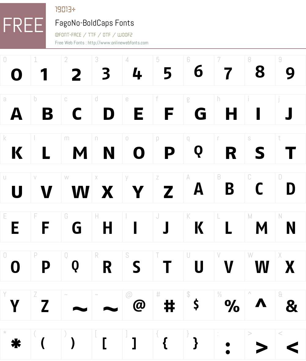 FagoNo Font Screenshots