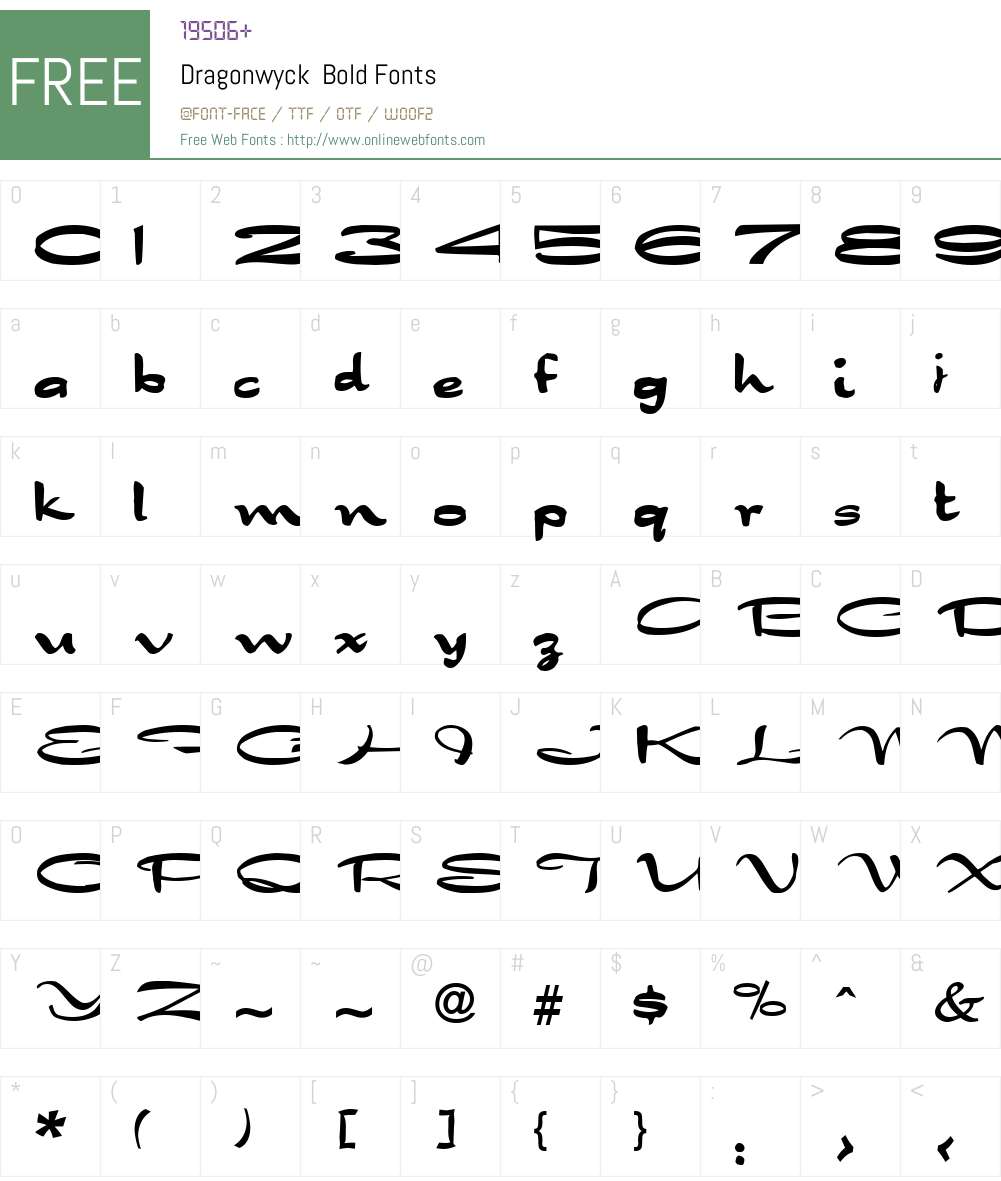 Dragonwyck Font Screenshots