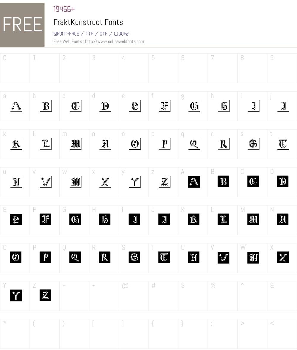 FraktKonstruct Font Screenshots