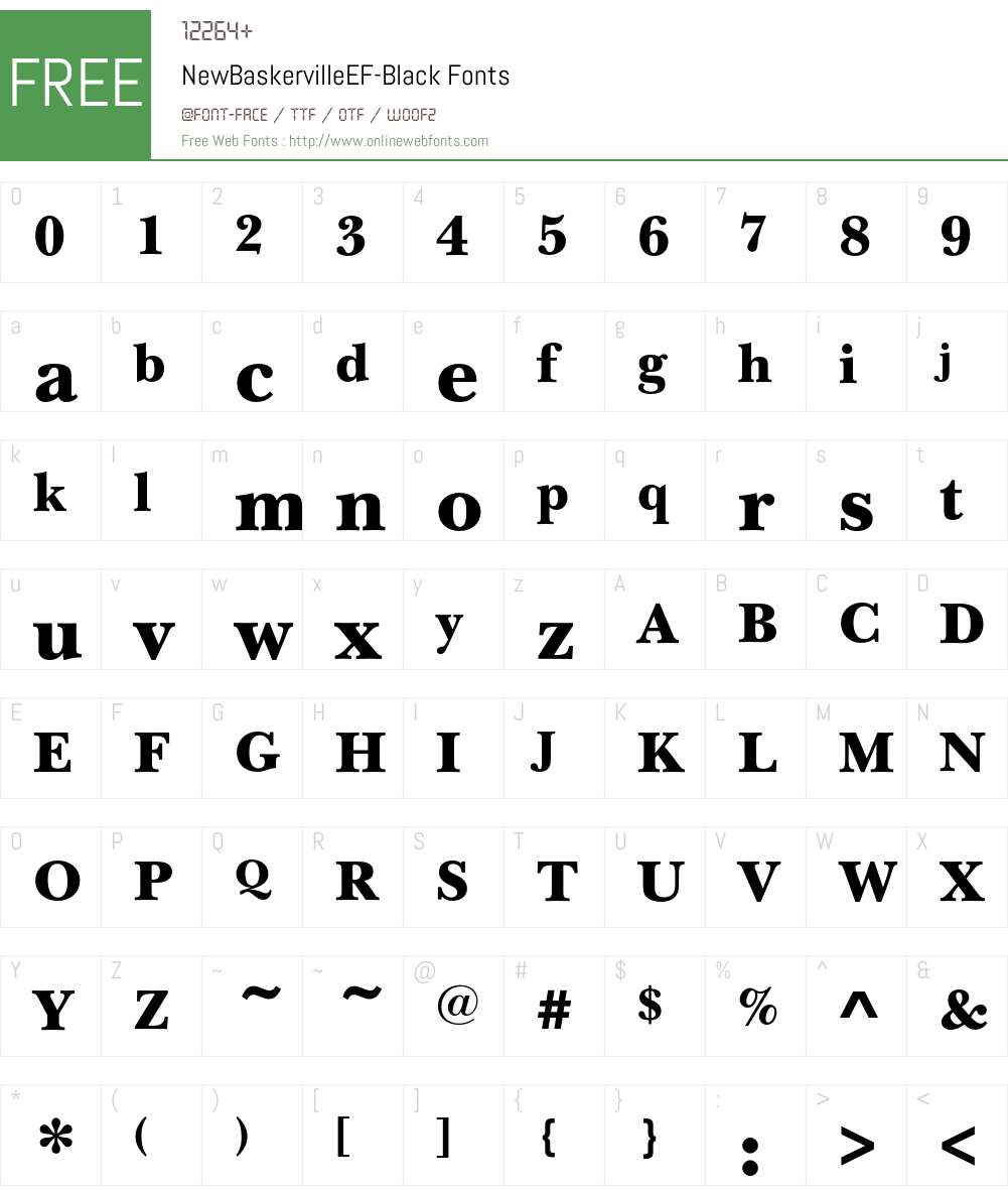 NewBaskervilleEF Font Screenshots