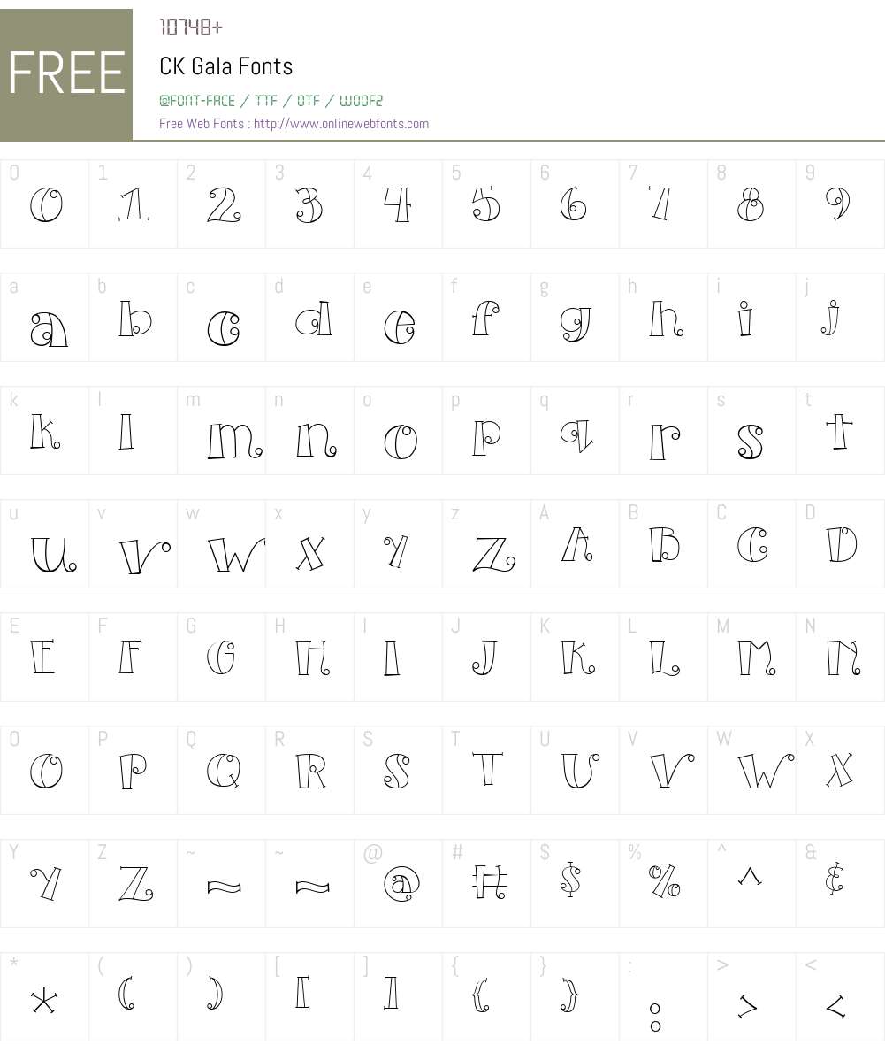 CK Gala Font Screenshots
