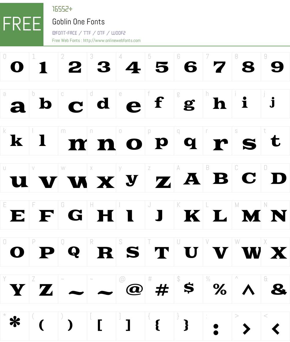 Goblin One Font Screenshots