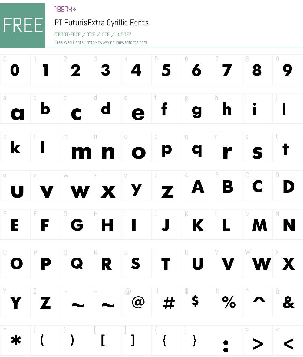 FuturisXC Font Screenshots