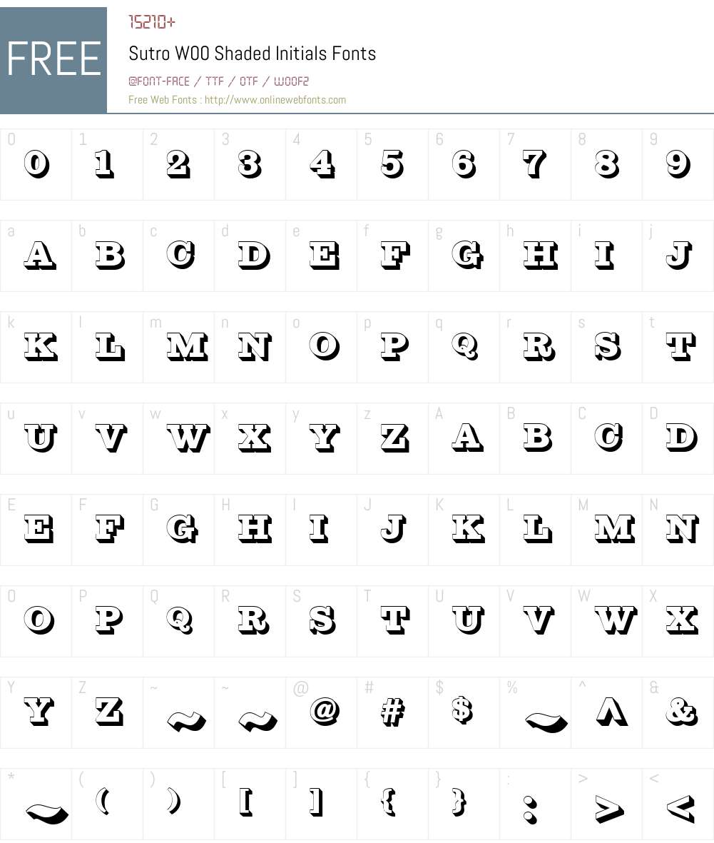 SutroW00-ShadedInitials Font Screenshots