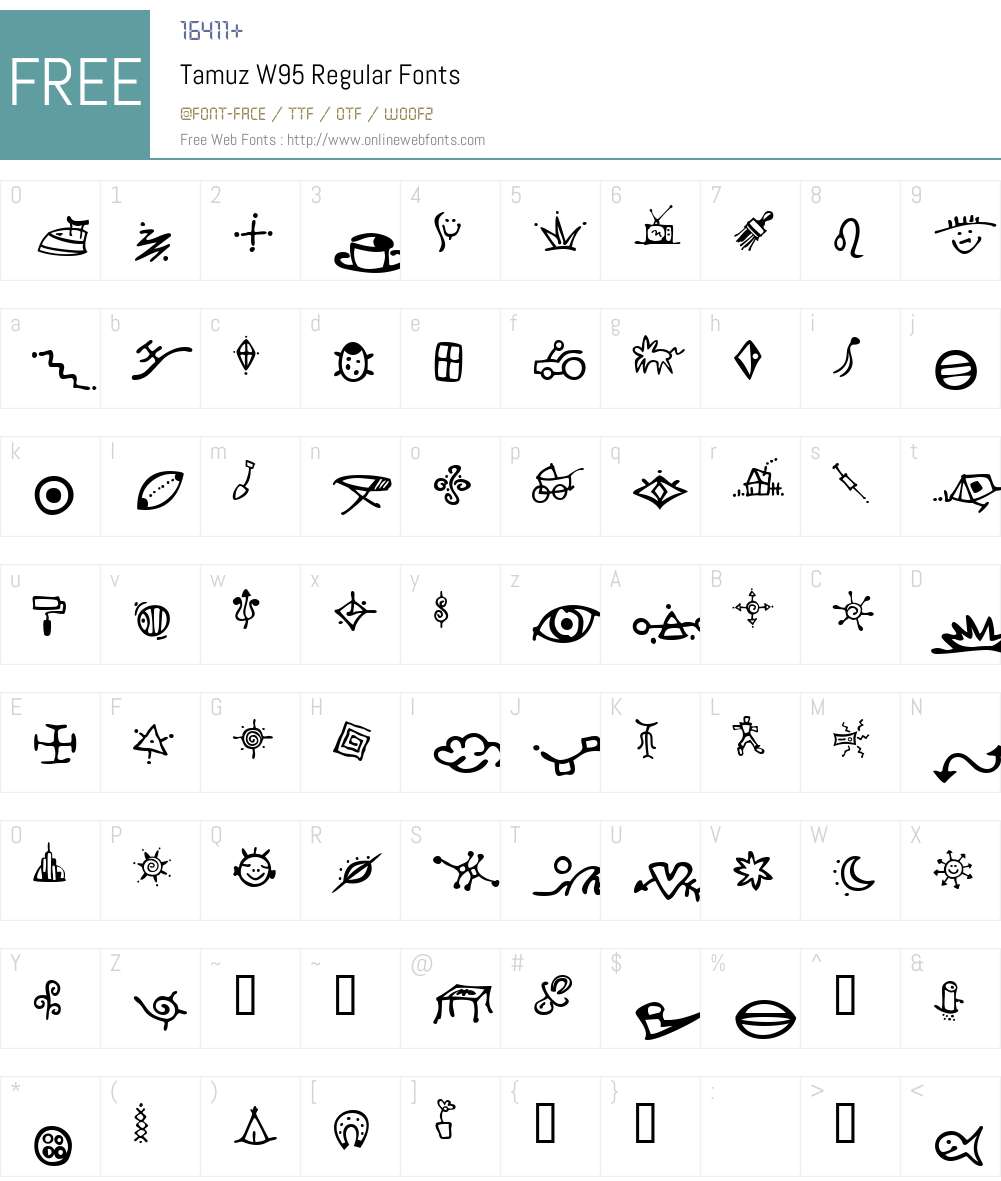Tamuz Font Screenshots