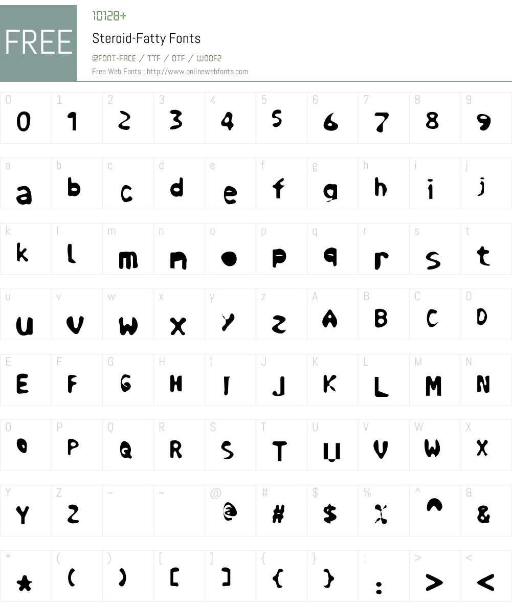 Steroid Font Screenshots
