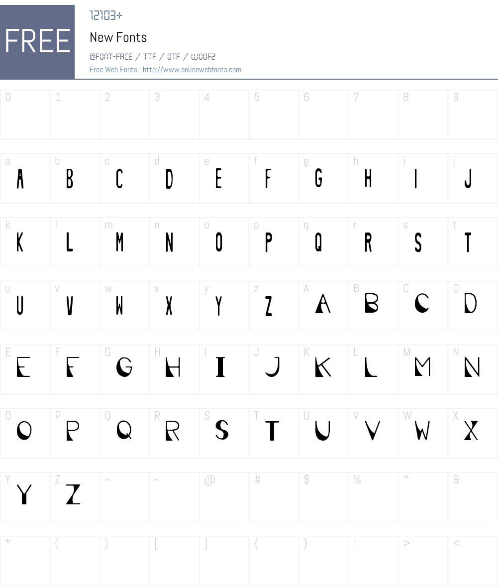 New Font Screenshots