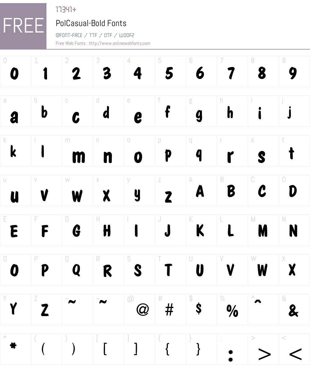 PolCasual Font Screenshots