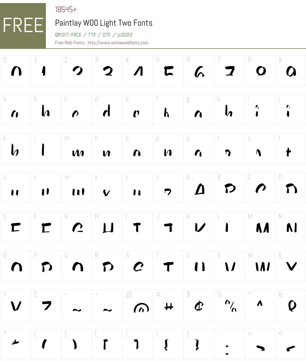 Paintlay Font Screenshots