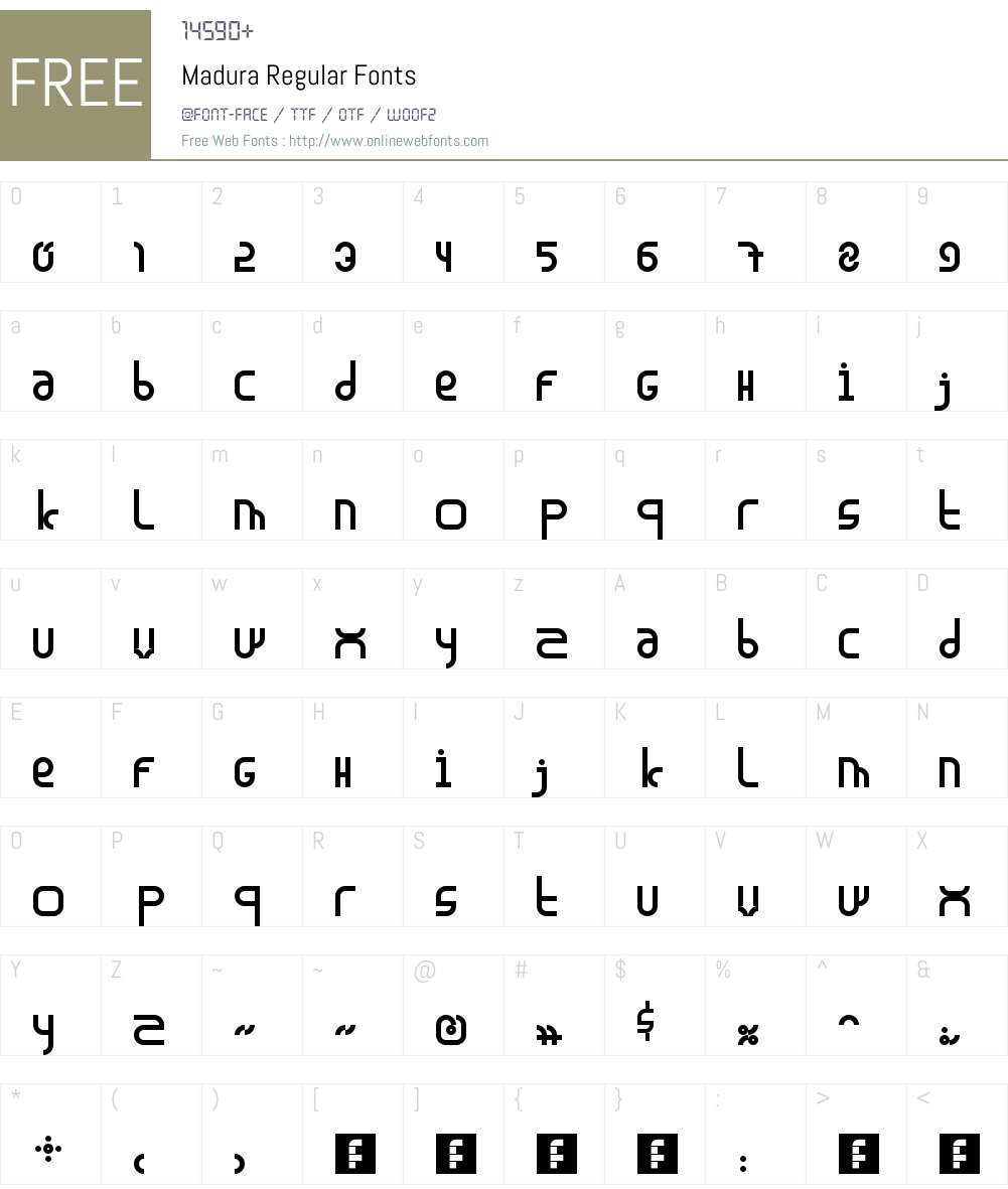 Madura Font Screenshots