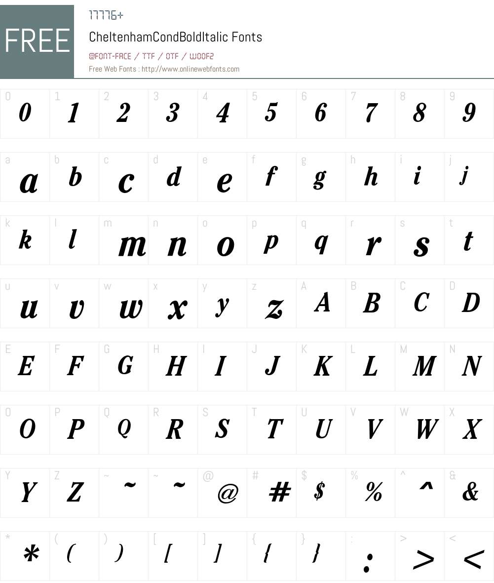 Cheltenham Font Screenshots