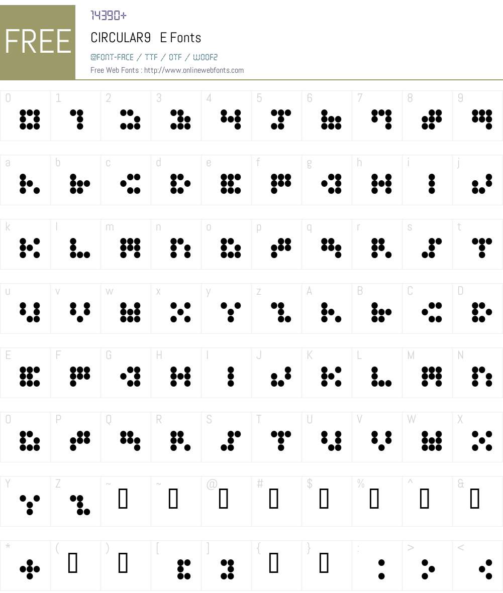 CIRCULAR9 Font Screenshots
