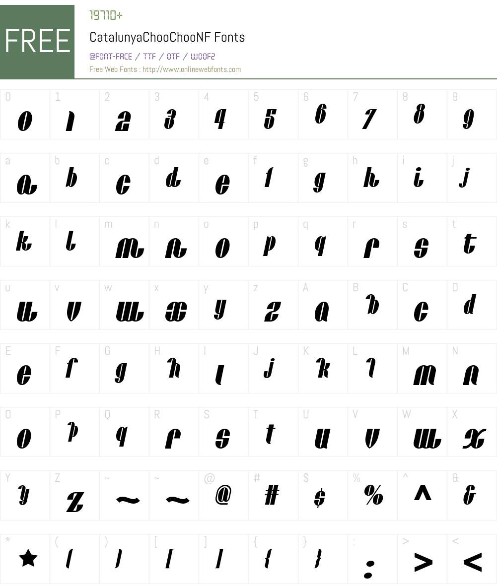 Catalunya Choo Choo NF Font Screenshots
