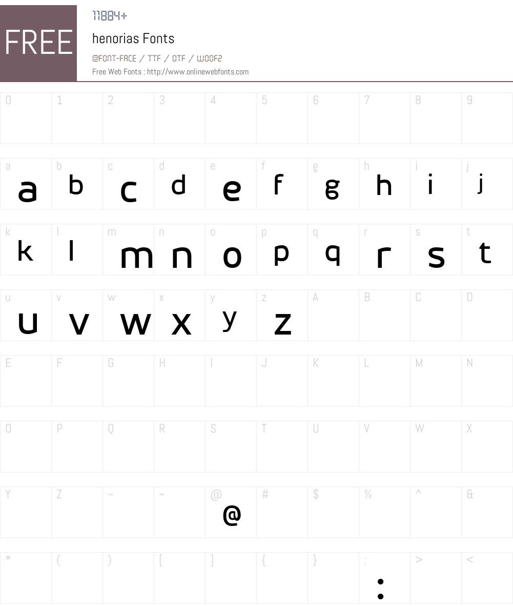 henorias Font Screenshots
