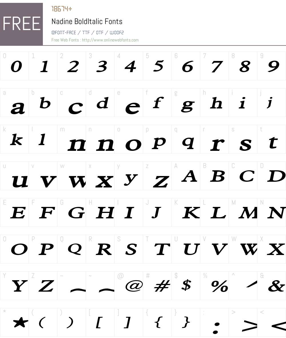 Nadine Font Screenshots
