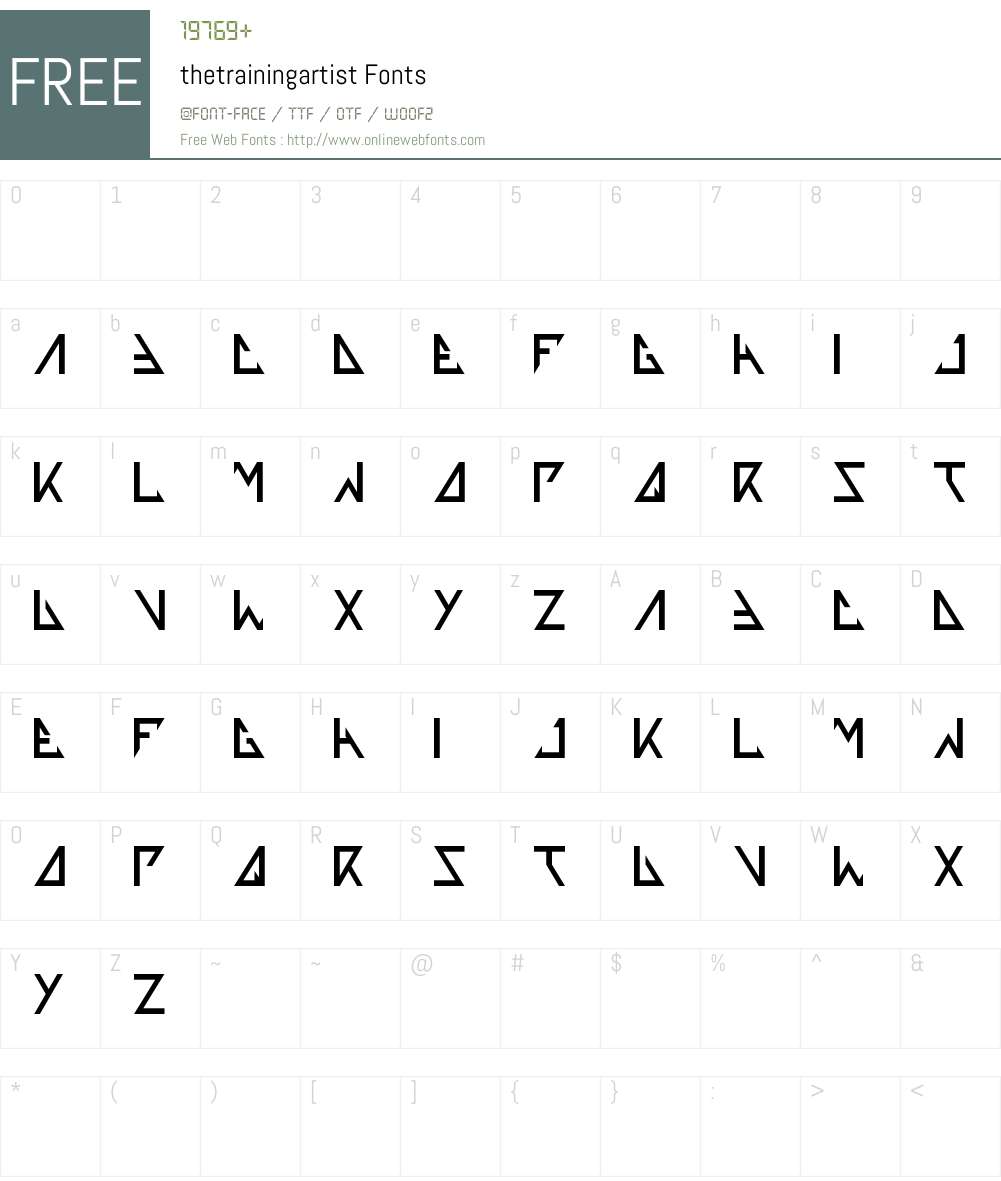 thetrainingartist Font Screenshots