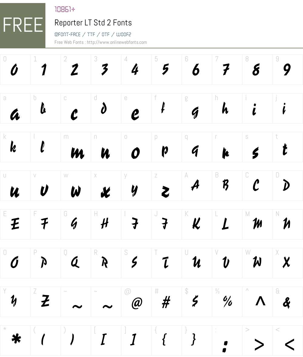 Reporter LT Std Font Screenshots
