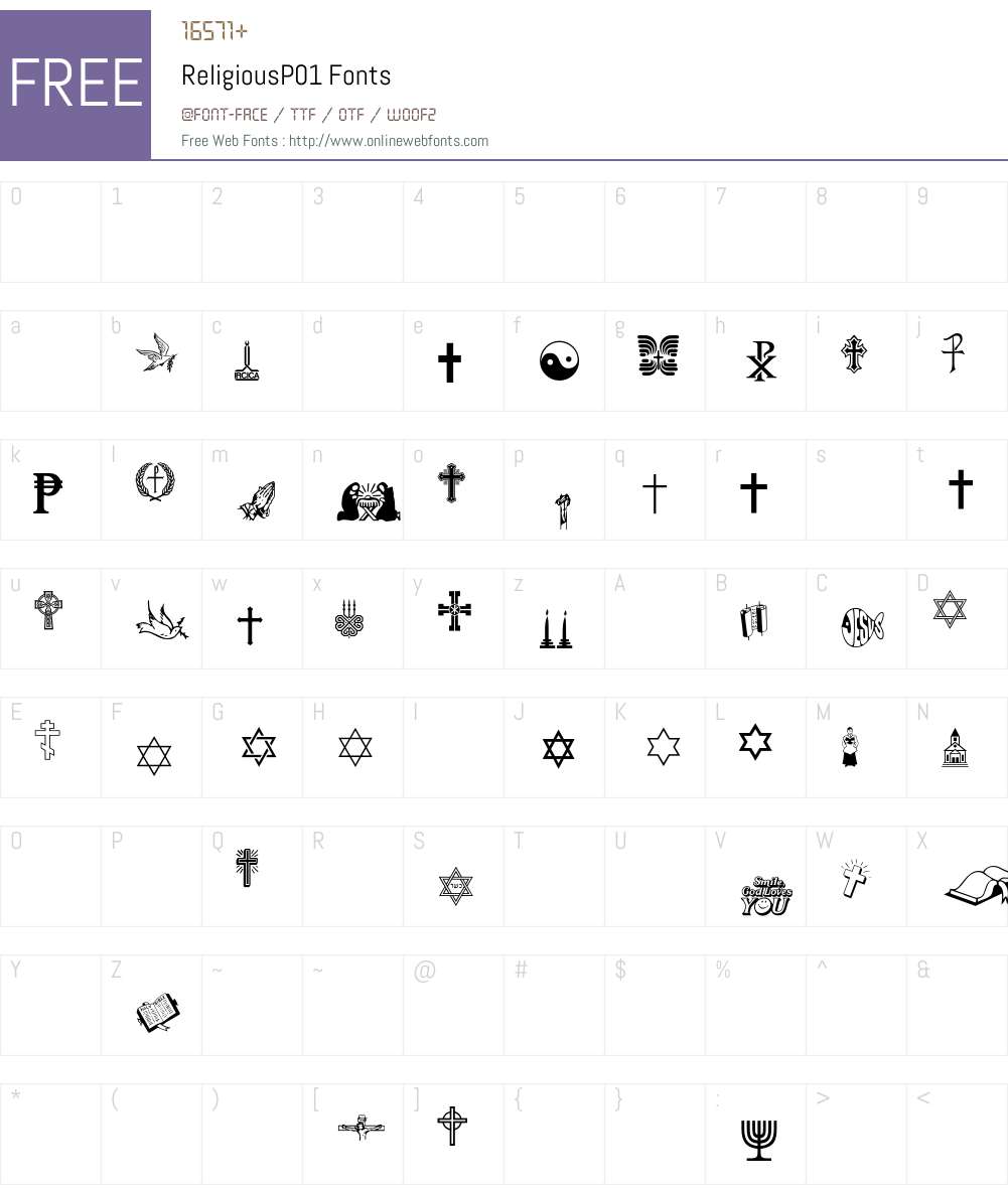 Religious Font Screenshots