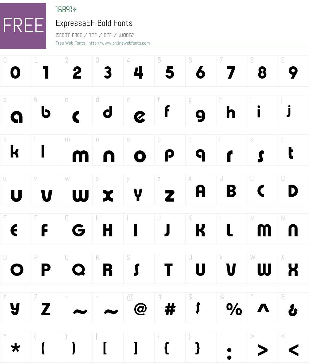 ExpressaEF Font Screenshots