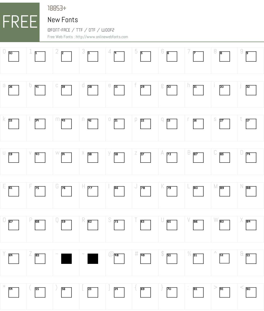 New Font Screenshots