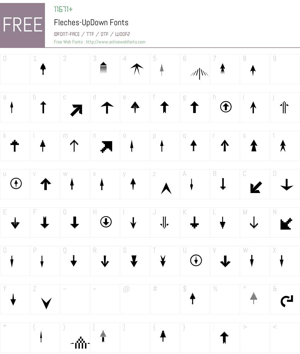 Fleches Font Screenshots