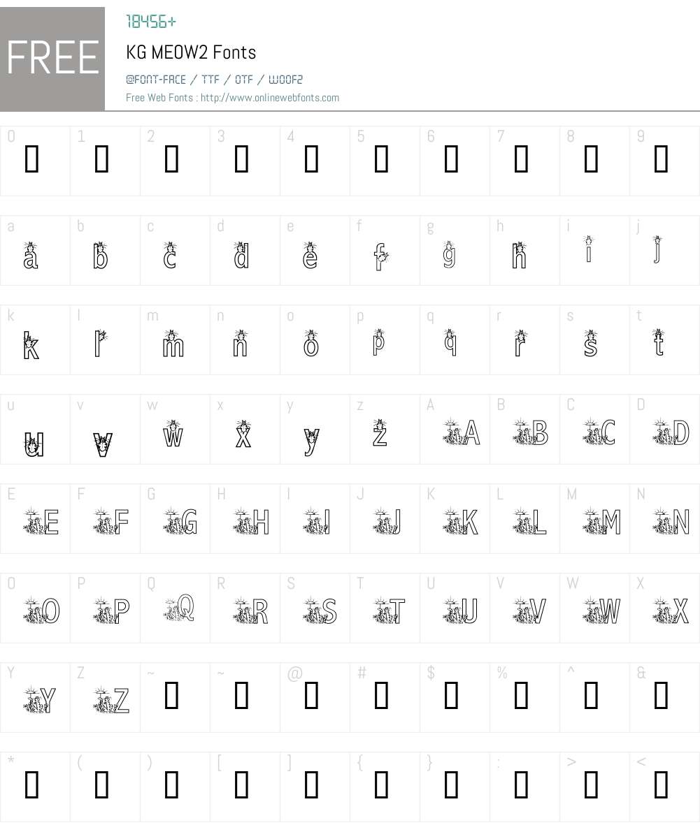 KG MEOW2 Font Screenshots