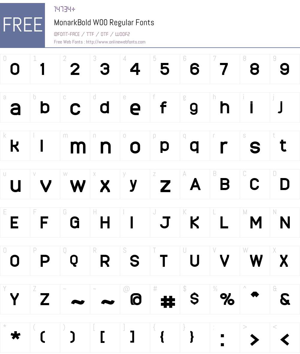 MonarkBold Font Screenshots