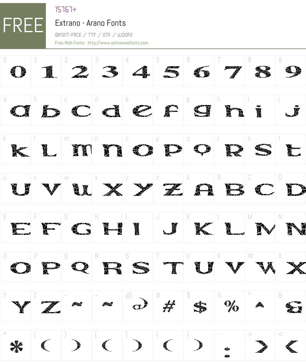 Extrano - Arano Font Screenshots