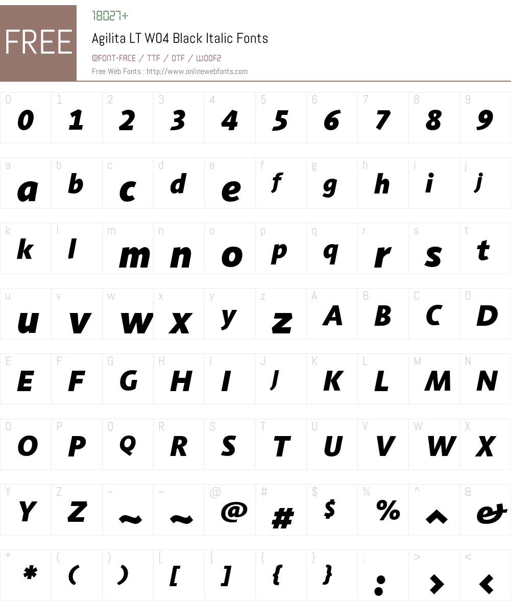 Agilita Font Screenshots