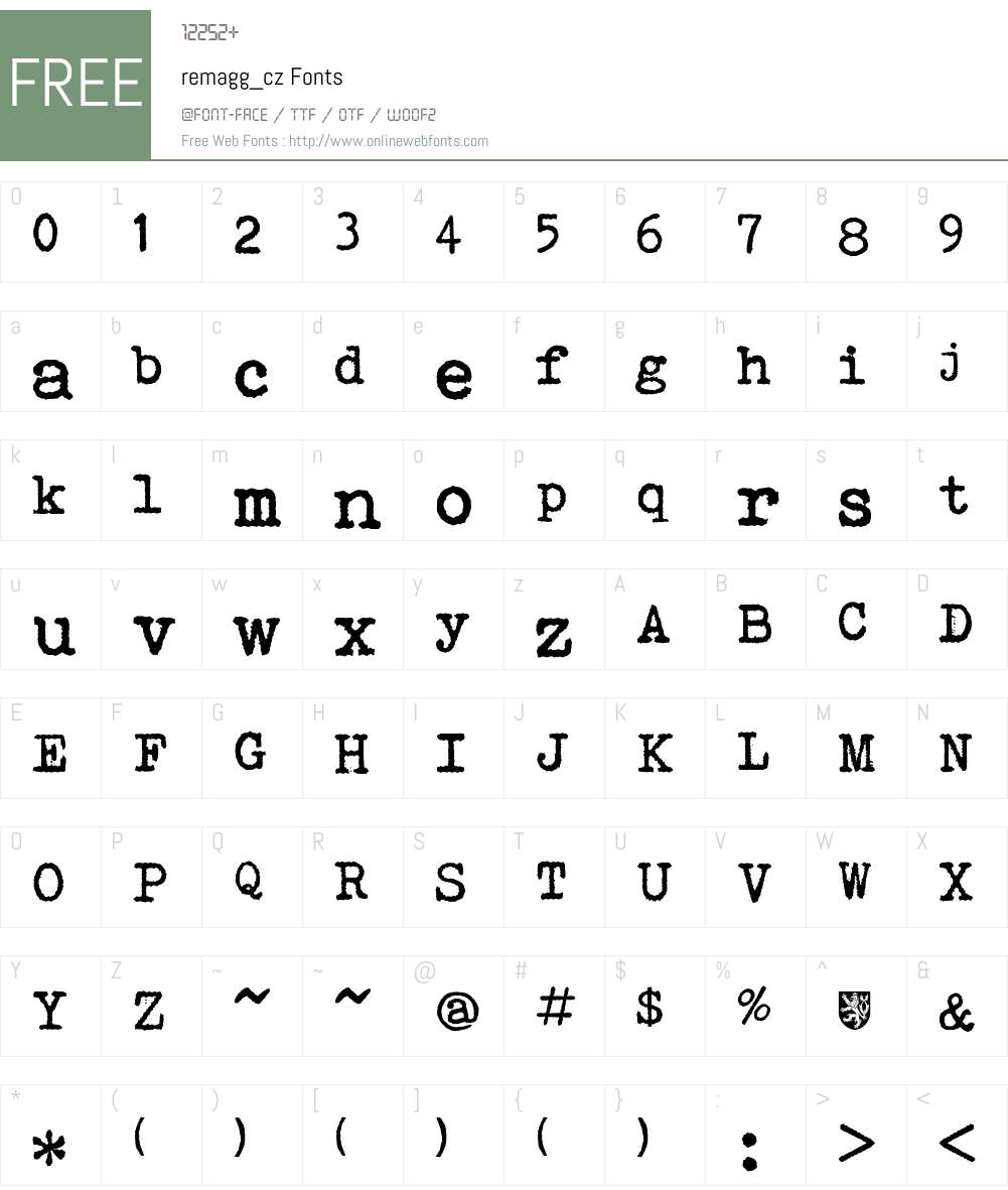 remagg_cz Font Screenshots