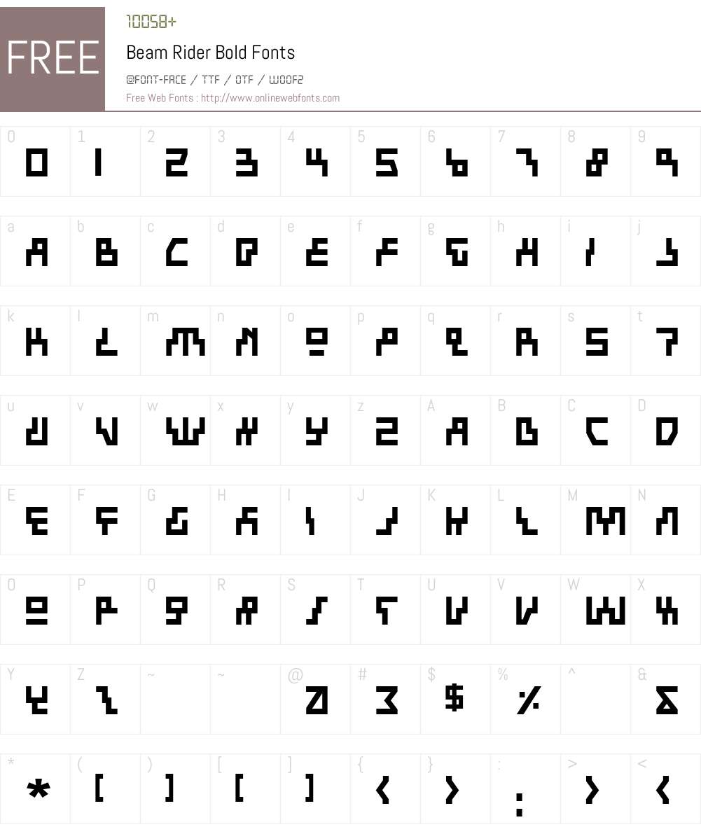 Beam Rider Bold Font Screenshots