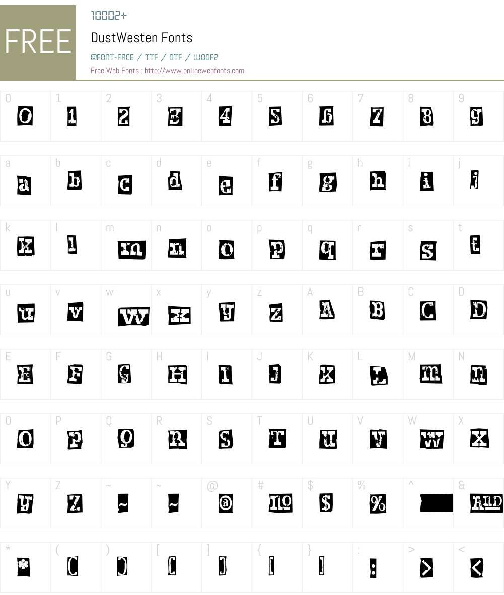 Dust Font Screenshots