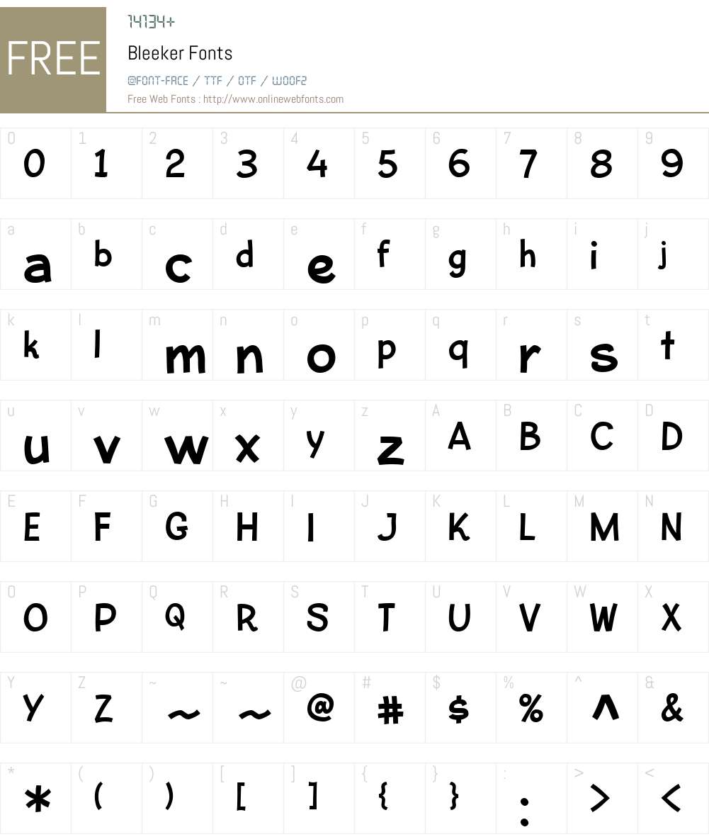 Bleeker Font Screenshots