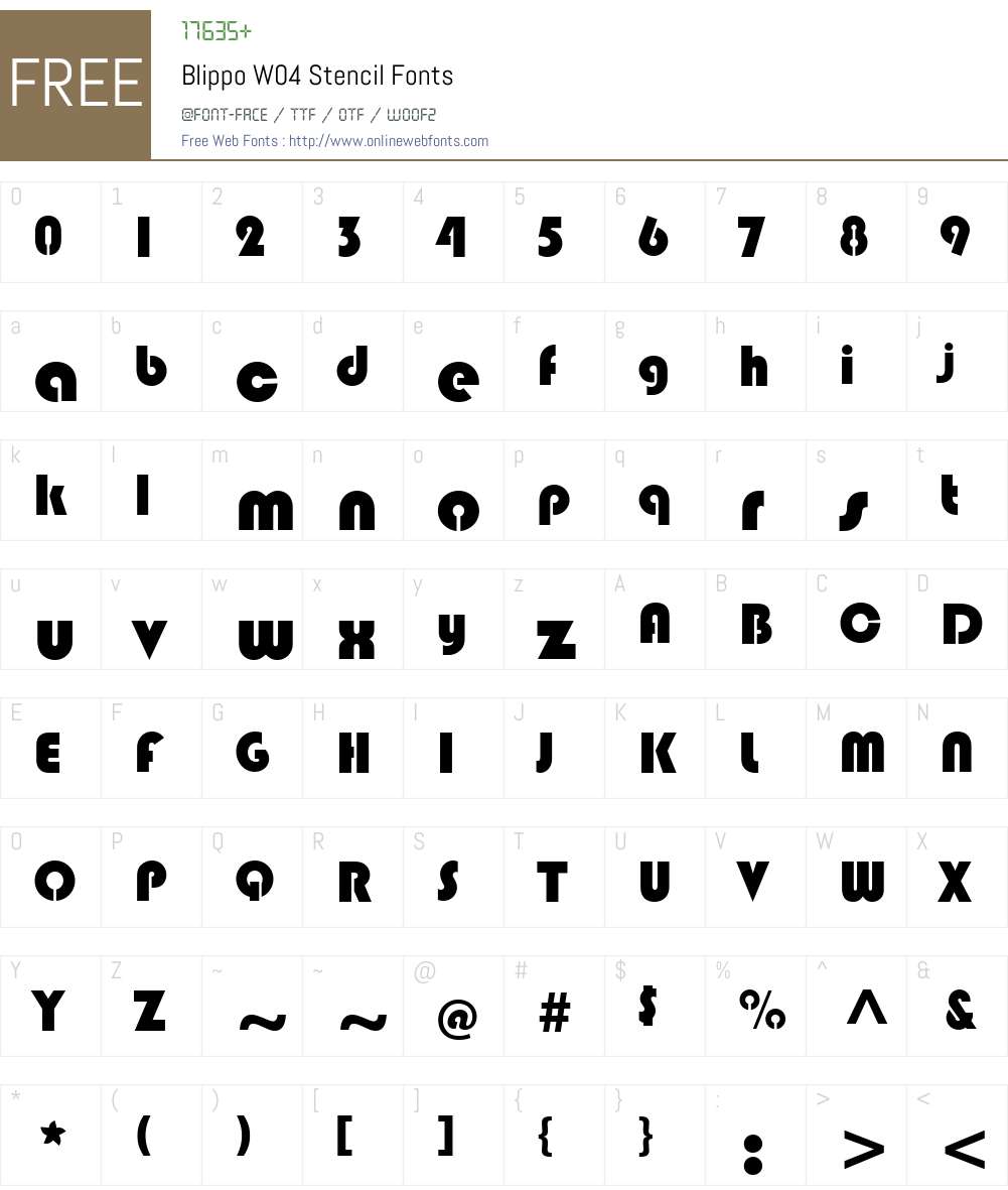 Blippo Font Screenshots
