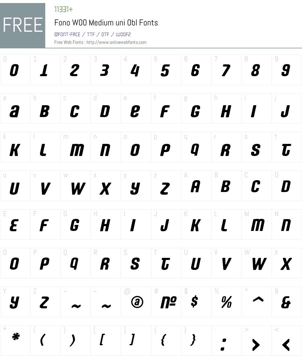 Fono Font Screenshots