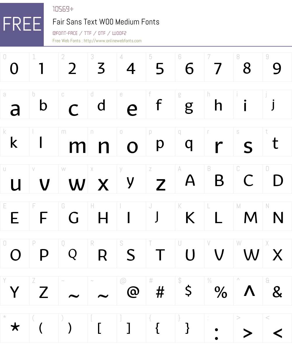 FairSansTextW00-Medium Font Screenshots