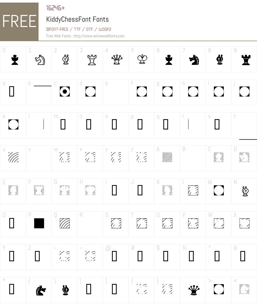 KiddyChessFont Font Screenshots