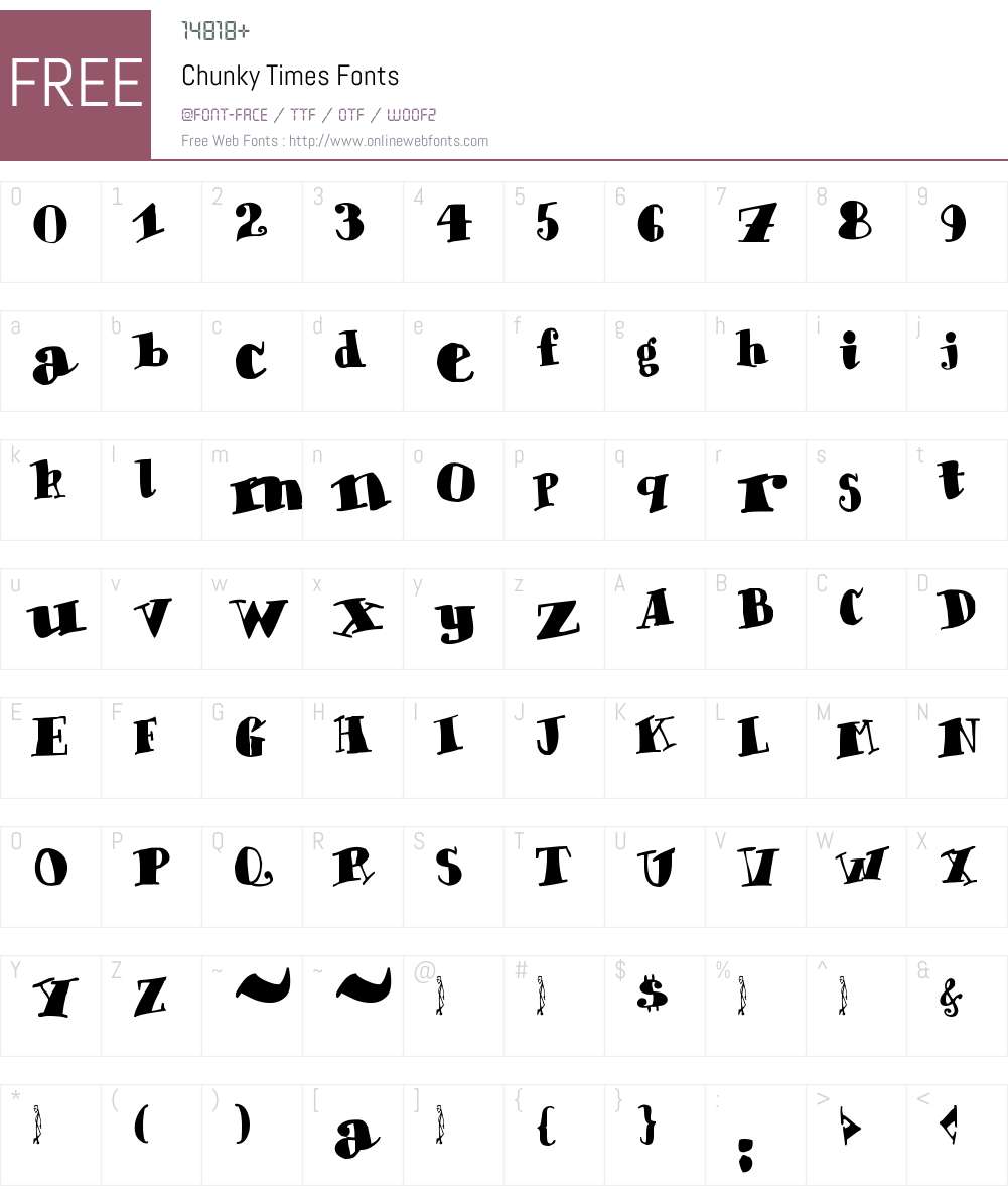 Chunky Times Font Screenshots
