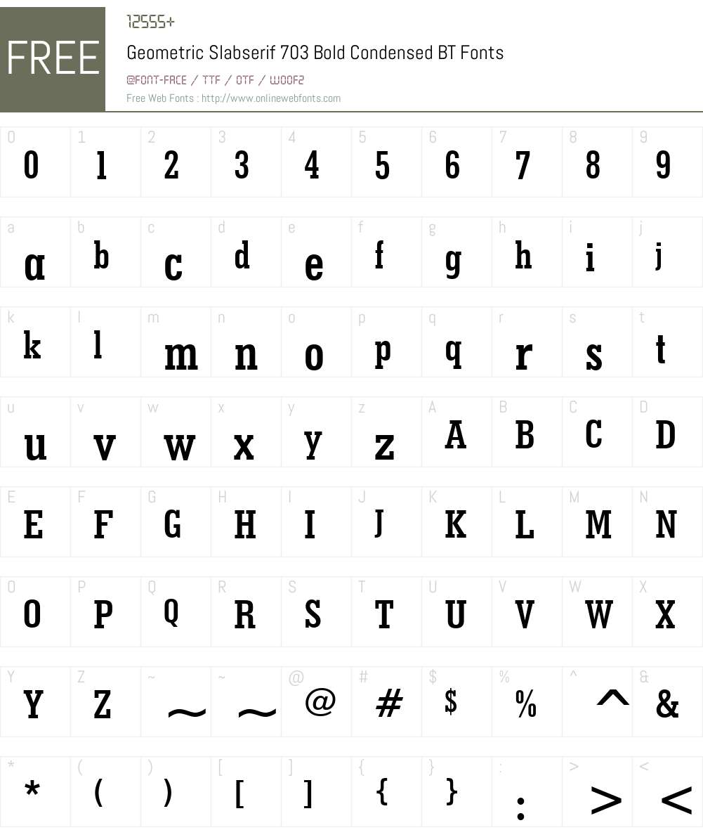 GeoSlab703 MdCn BT Font Screenshots