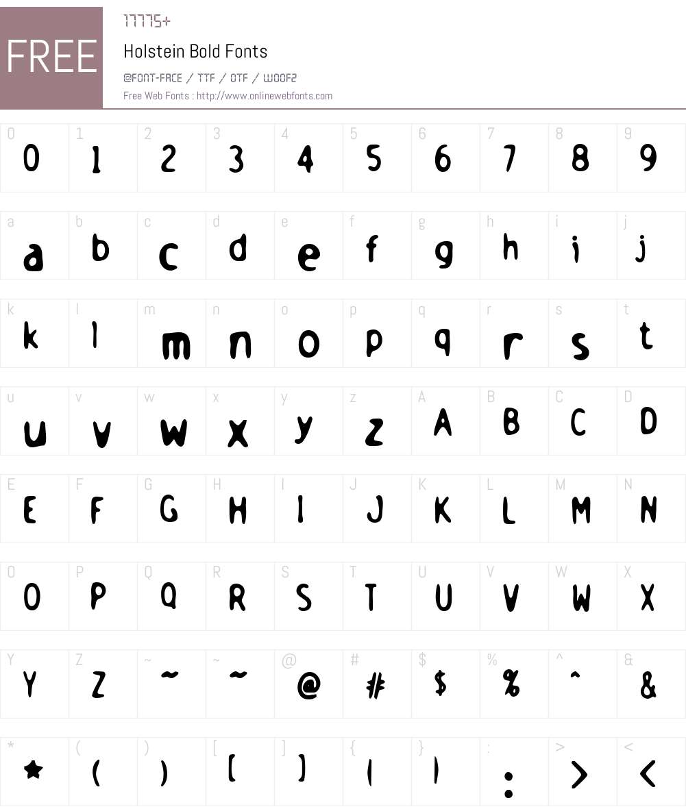 Holstein Font Screenshots